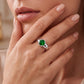 Bezel Green Sapphire Ring by Étoile™