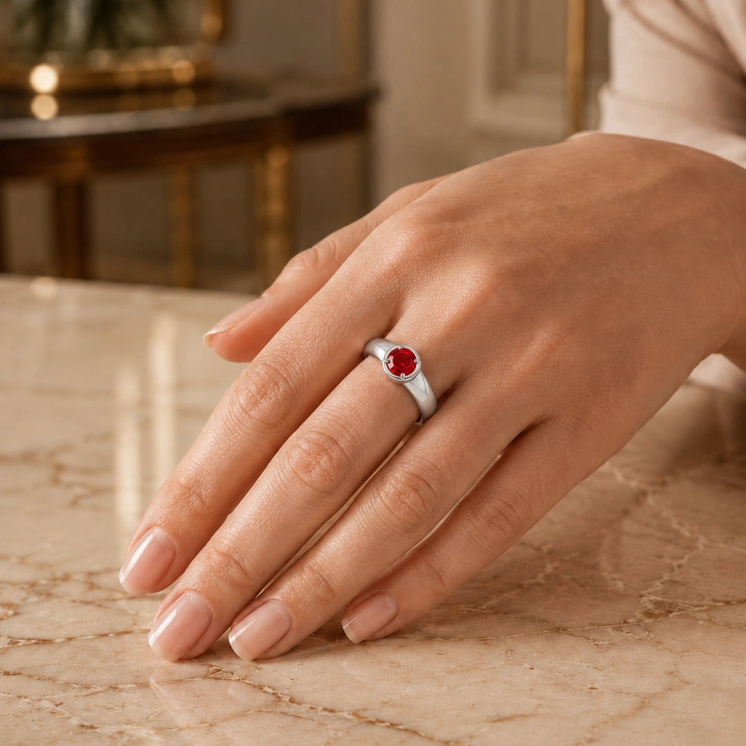 Bezel Ruby Ring by Étoile™