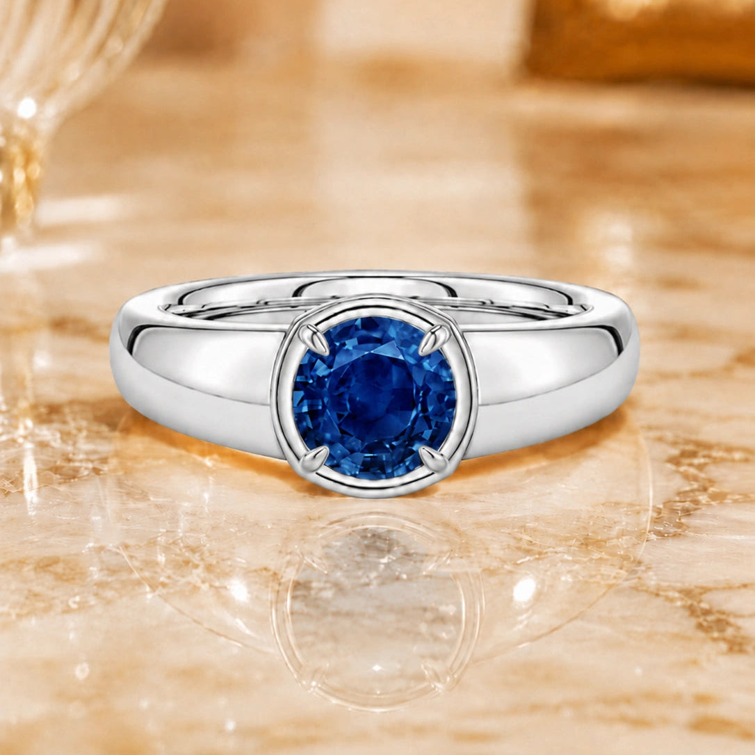 Bezel Sapphire Ring by Étoile™