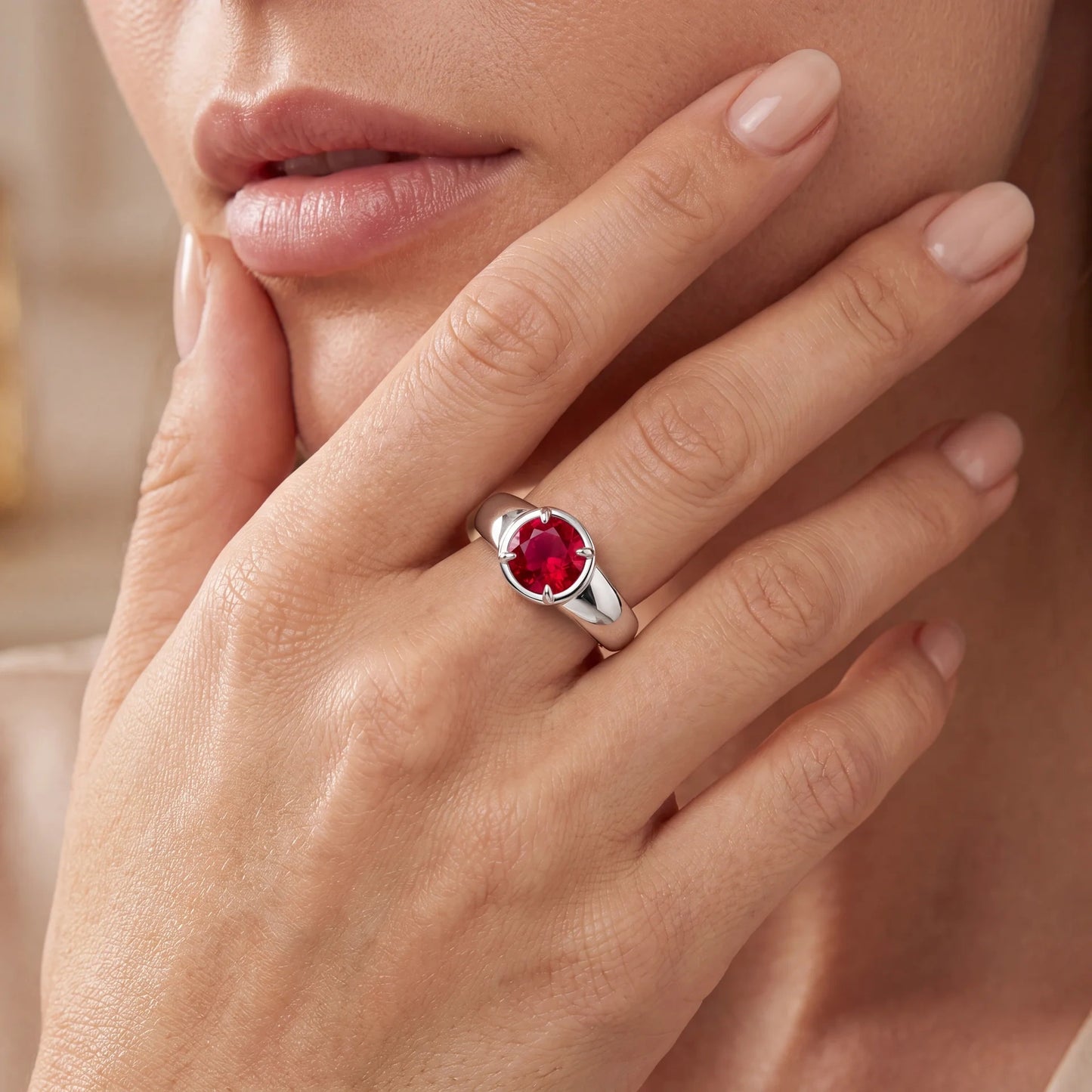 Bezel Ruby Ring by Étoile™