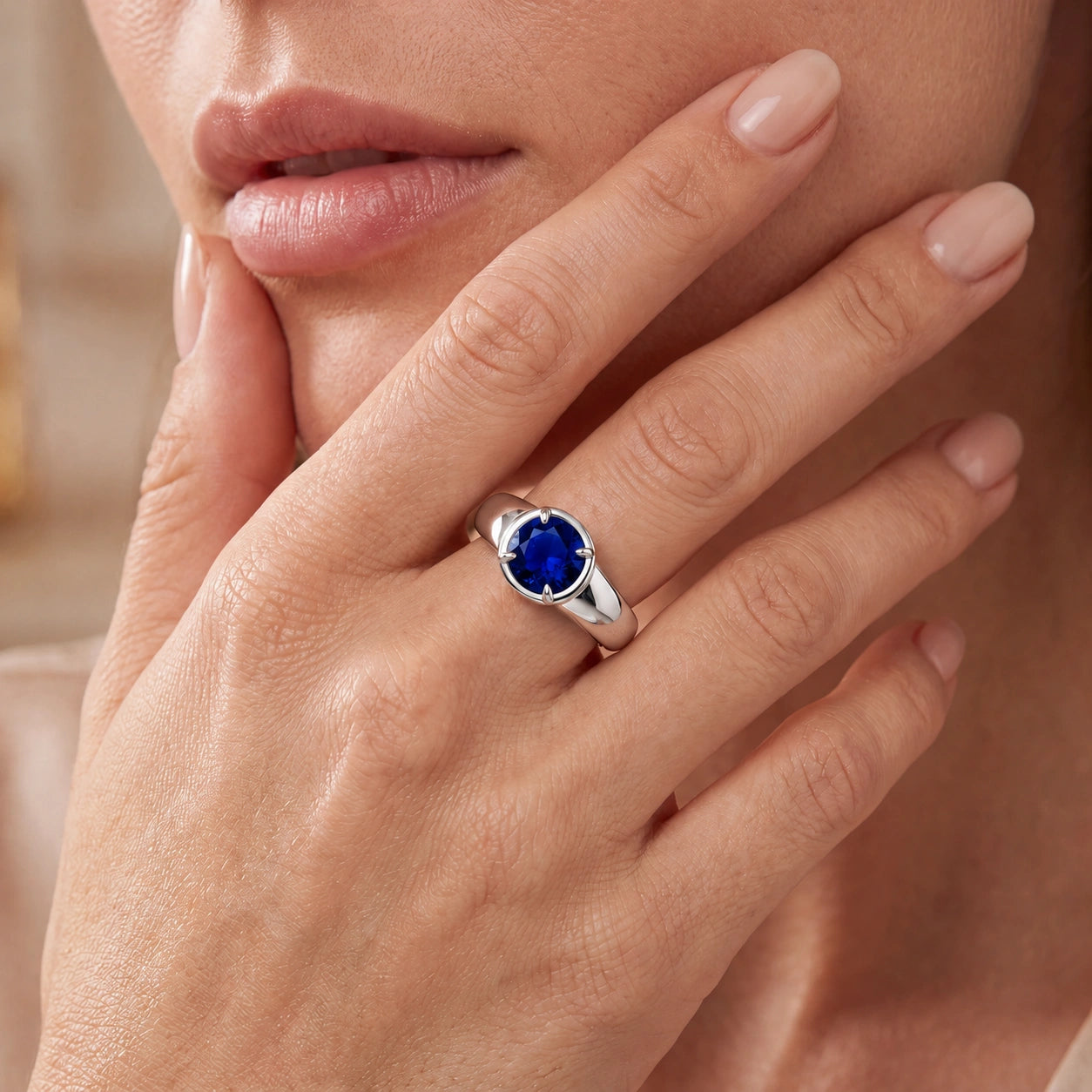 Bezel Sapphire Ring by Étoile™