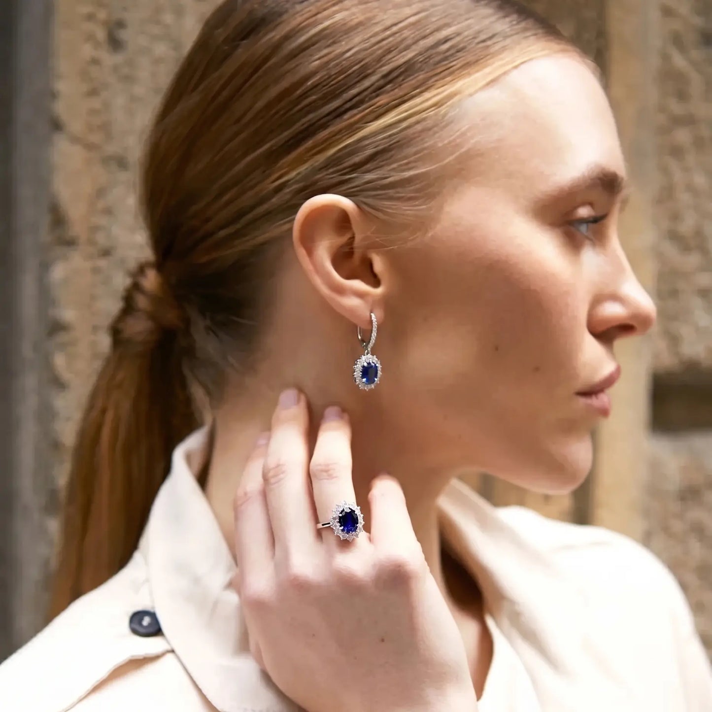 Diana Sapphire Pendant Earrings