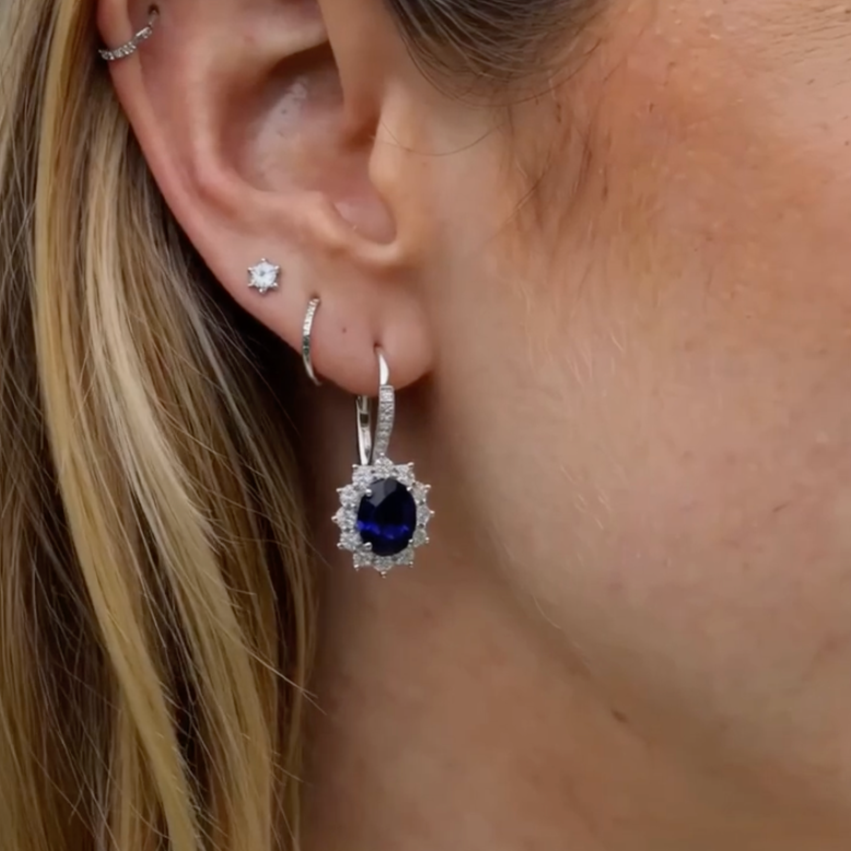 Diana Sapphire Pendant Earrings
